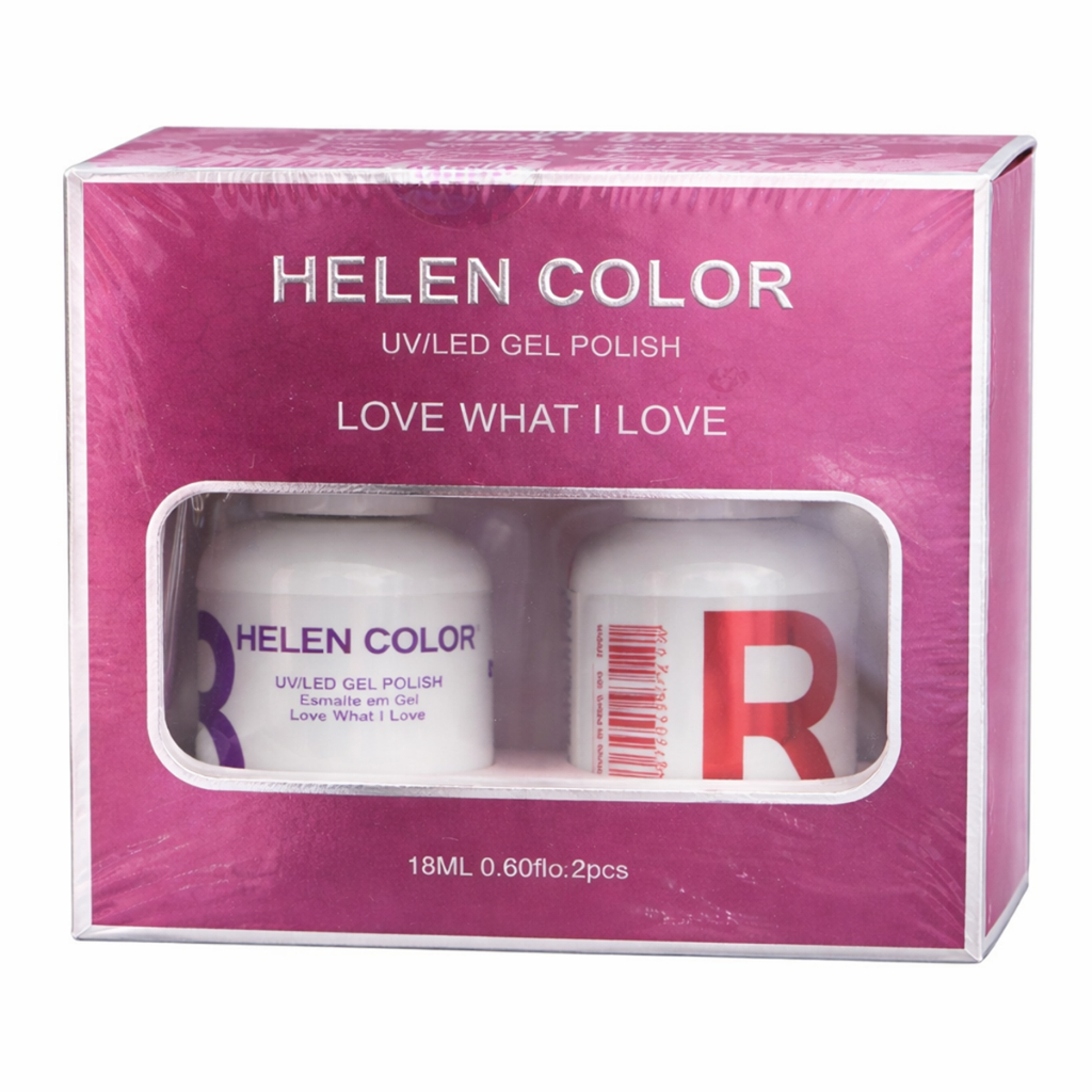 Helen Color Esmalte em Gel Uv Led Kit Francesinha Branco Renda 18ml Secagem Rápida Brilho Intenso Manicure Cabine
