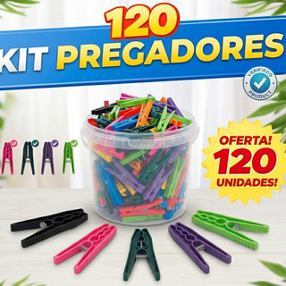 120 unidades Prendedor de plástico com mola de aço resistente  Pregador para roupa