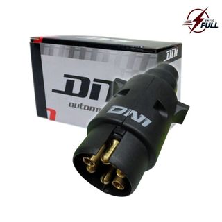 Tomada Elétrica Carretinha Caminhão Reboque Conector Macho 6 Polos Bivolt 12v/24v Nylon DNI 8380