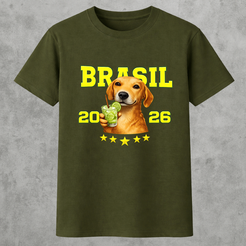 Blusa Básica Cachorro Caramelo Copa do Brasil Meme Camiseta 100% Algodão Envio Imediato