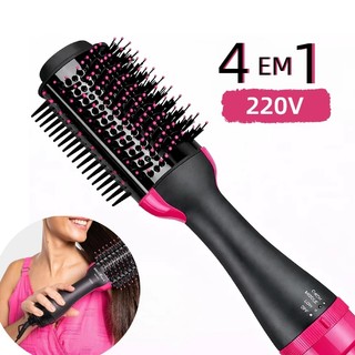 Escova Secadora One Step 220V 4em1, Escova Ar Quente Alisa e Modela Cabelo | Envio Imedia…