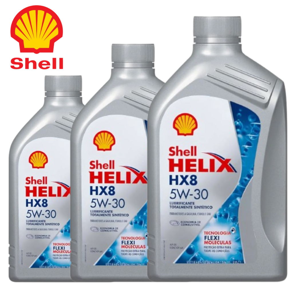 Kit 3 Oleo 5w30 Shell Helix Hx8 API SP ILSAC GF 6 SINTETICO LUBRIFICANTE MOTOR