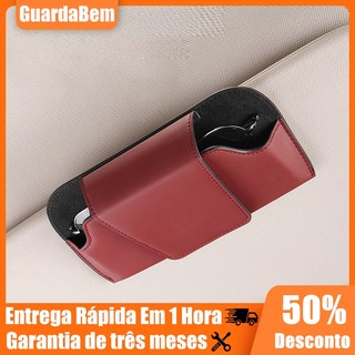 Estojo Para Óculos De Sol Para Carro, Fixar No Quebra-Sol, Porta Bilhetes, Organizador Multifuncional Para Interior Auto