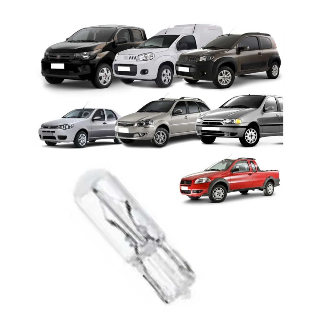 Kit 5 Lâmpadas Painel T5 Comando Ar Fiat Palio Siena Strada Uno 1,2W 12V