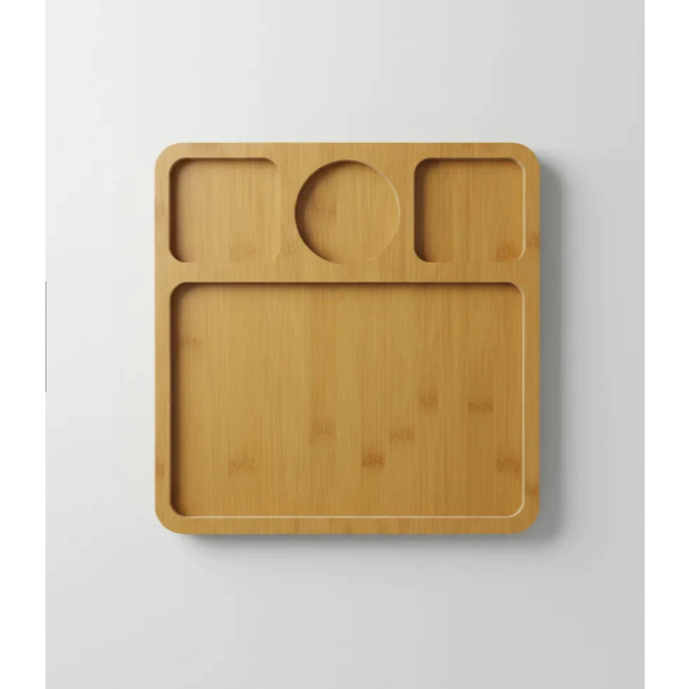 Kit 10 Tabua De Frios Petisqueira MDF 4 Divisorias Quadrada 30cm | Travessa Servir Aperitivos E Petiscos