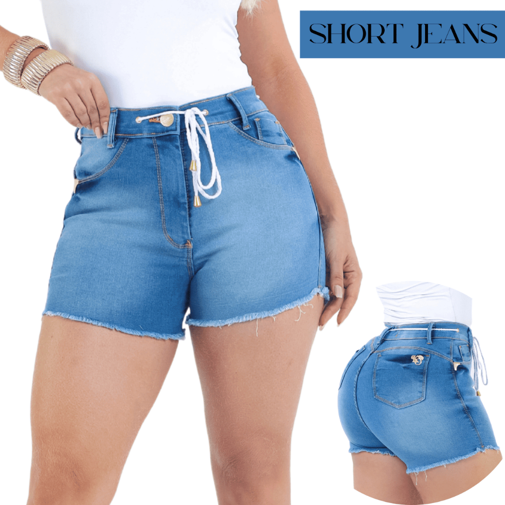 Short Jeans Feminino Levanta Bumbum Promoção Imperdível 38 ao 46 Bermuda Jeans Feminino Confortável e Estiloso Tendência