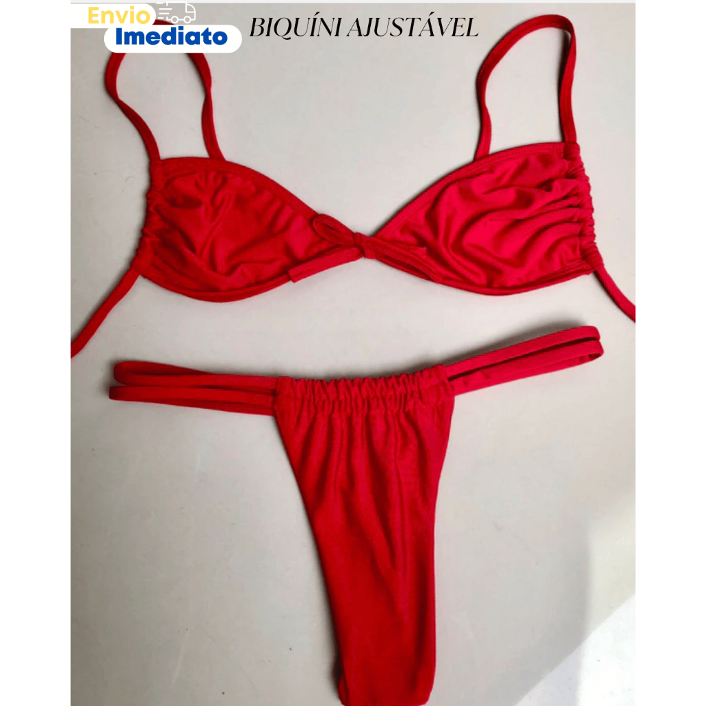 Biquíni Lacinho Ajustável com Laço Frontal Modelagem Perfeita