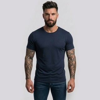 Camiseta Masculina Básica Slim Gola Careca Viscose Elastano