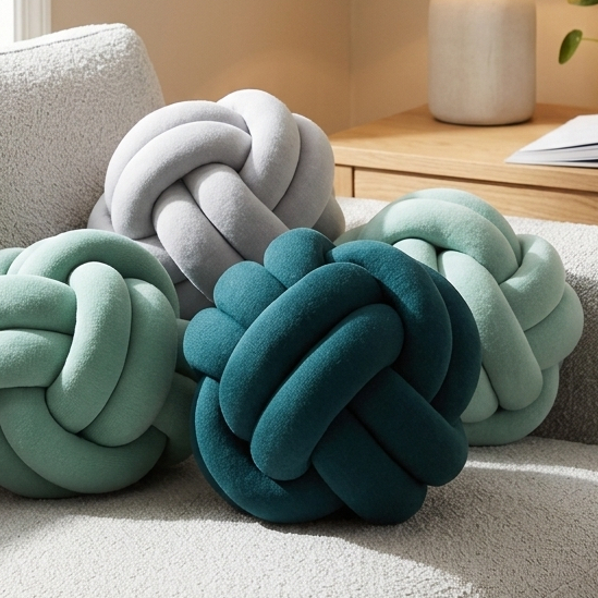 Almofada Nozinho Nó Luxo Decoração 38cm x 38cm Grande Linda