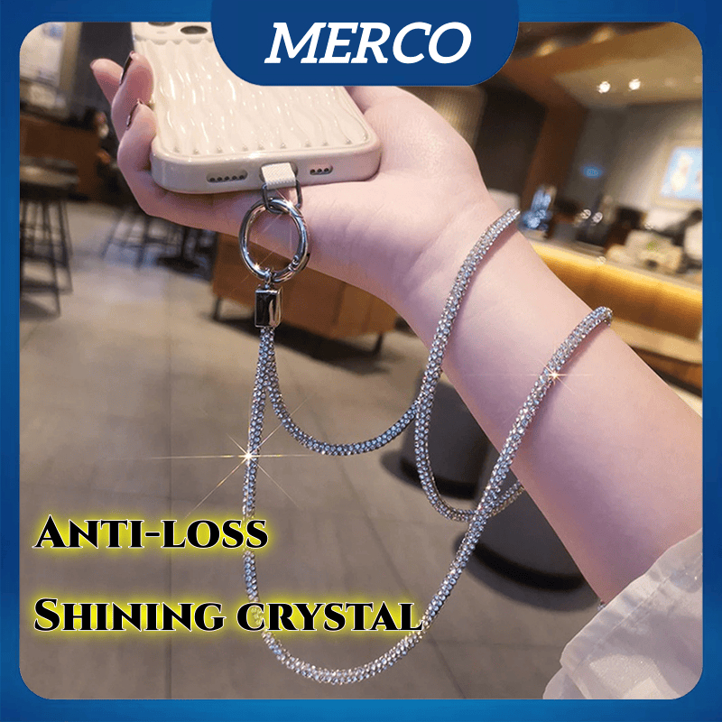 🔥BR Vendedor local🔥Cordão Corrente Para Smartphone Celular de Strass 60CM/65CM Acessório Pescoço Corpo