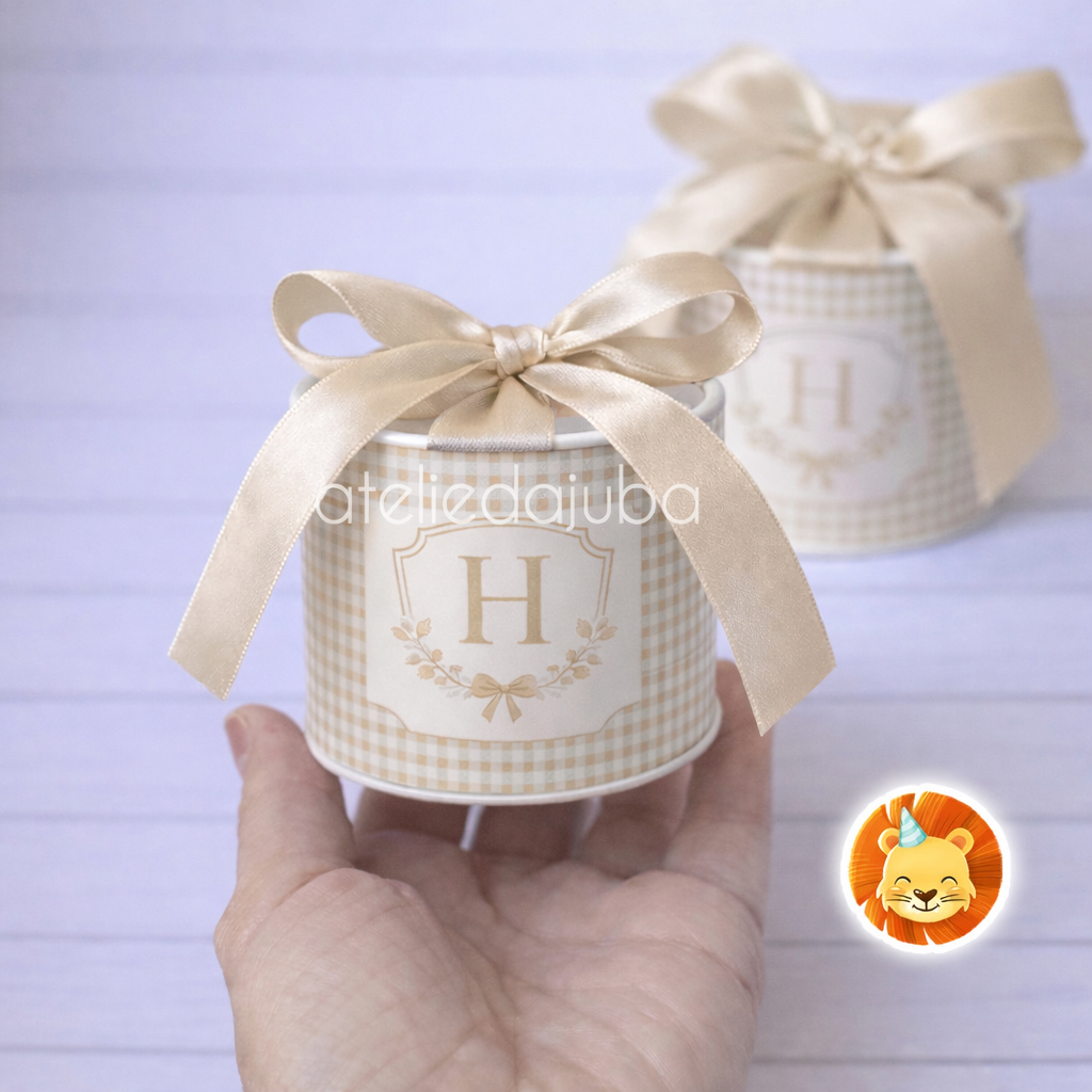 KIT Mini Tubolata Personalizada Maternidade Festa Lembrancinha Xadrez 5x6 cm - Vários Temas — imagem 2 de 2