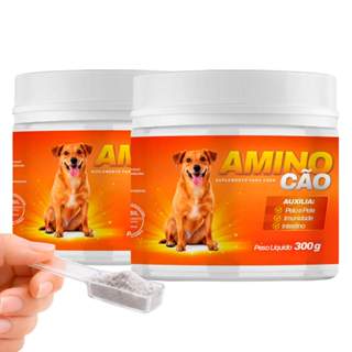 Aminocao 2Pote de 300g - Pelo e Derme +Imunidade e Saúde Canina em Oferta na Shopee