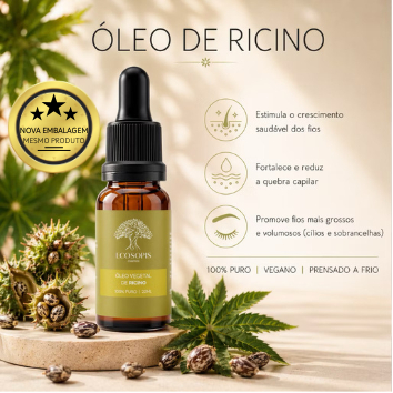 Óleo Vegetal de Rícino 100% PURO