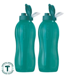 Kit com 2 Garrafas de Água Tupperware Eco Tupper Verde Água 1,5L
