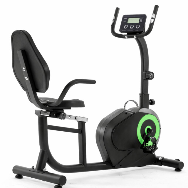 Bicicleta Ergométrica Magnética Horizontal - Resistência Ajustável, Monitor LCD, Conforto Incomparável