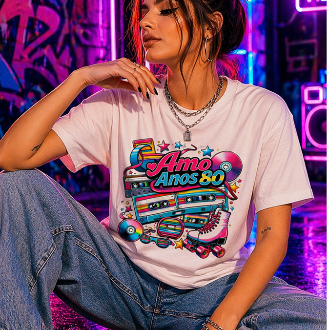 Camiseta Anos 80 Nostalgia Pura | Volte no Tempo com Estilo