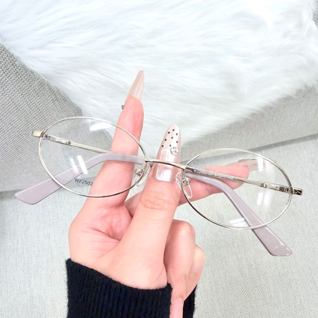 【LOUIE SHARK 2】Armação De Óculos Retrô Oval Pequena De Metal Para Mulheres Várias Cores Blogueira em Oferta na Shopee