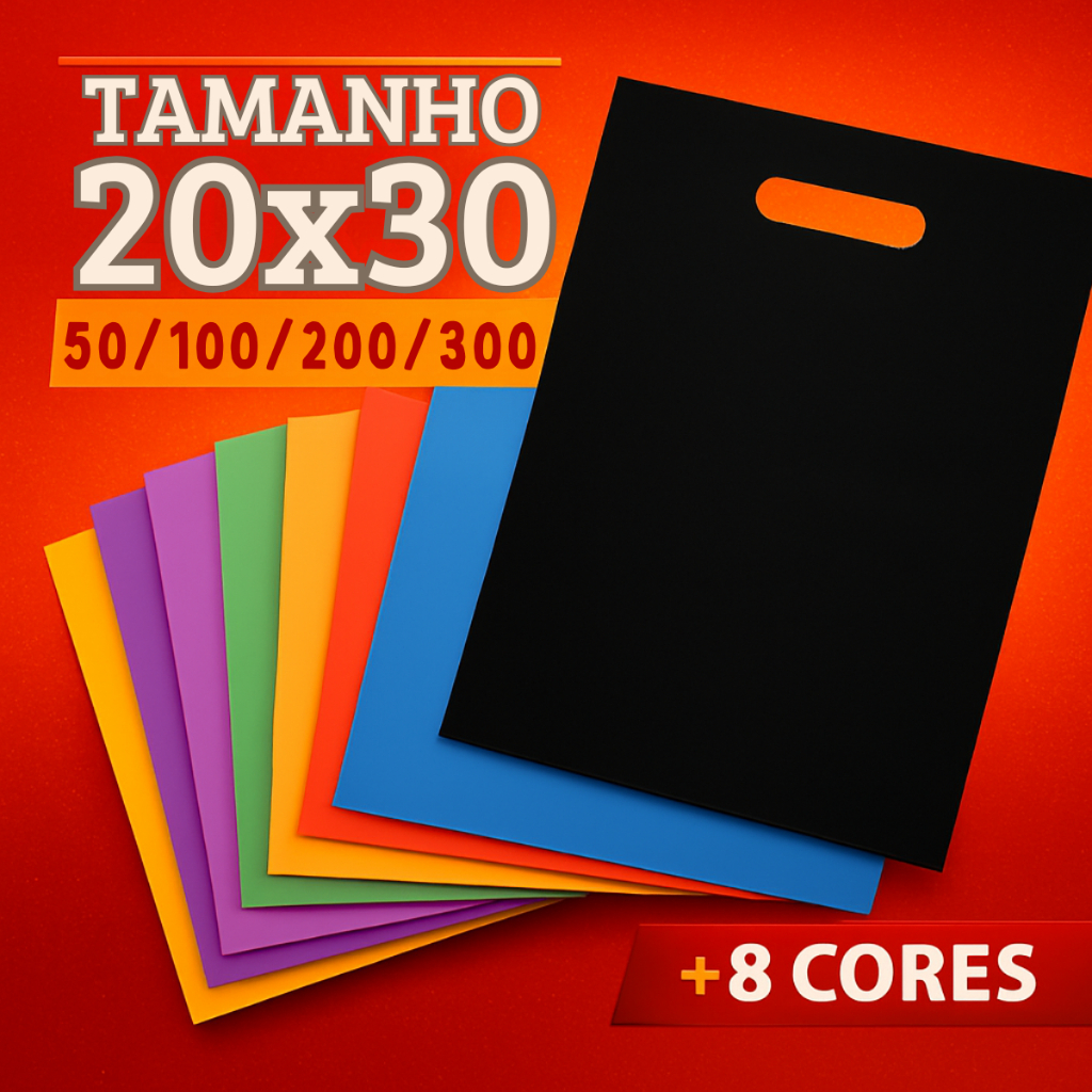 Sacola Boca De Palhaço 20x30 100/200/300 Unidades Sacolinha P/ Lojas em Oferta na Shopee