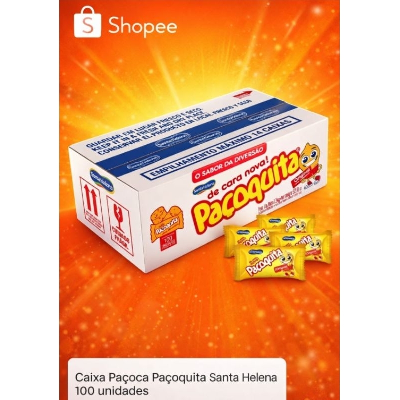 Paçoca rolha embalada paçoquita c/ 100 unidades, envio no mesmo dia.