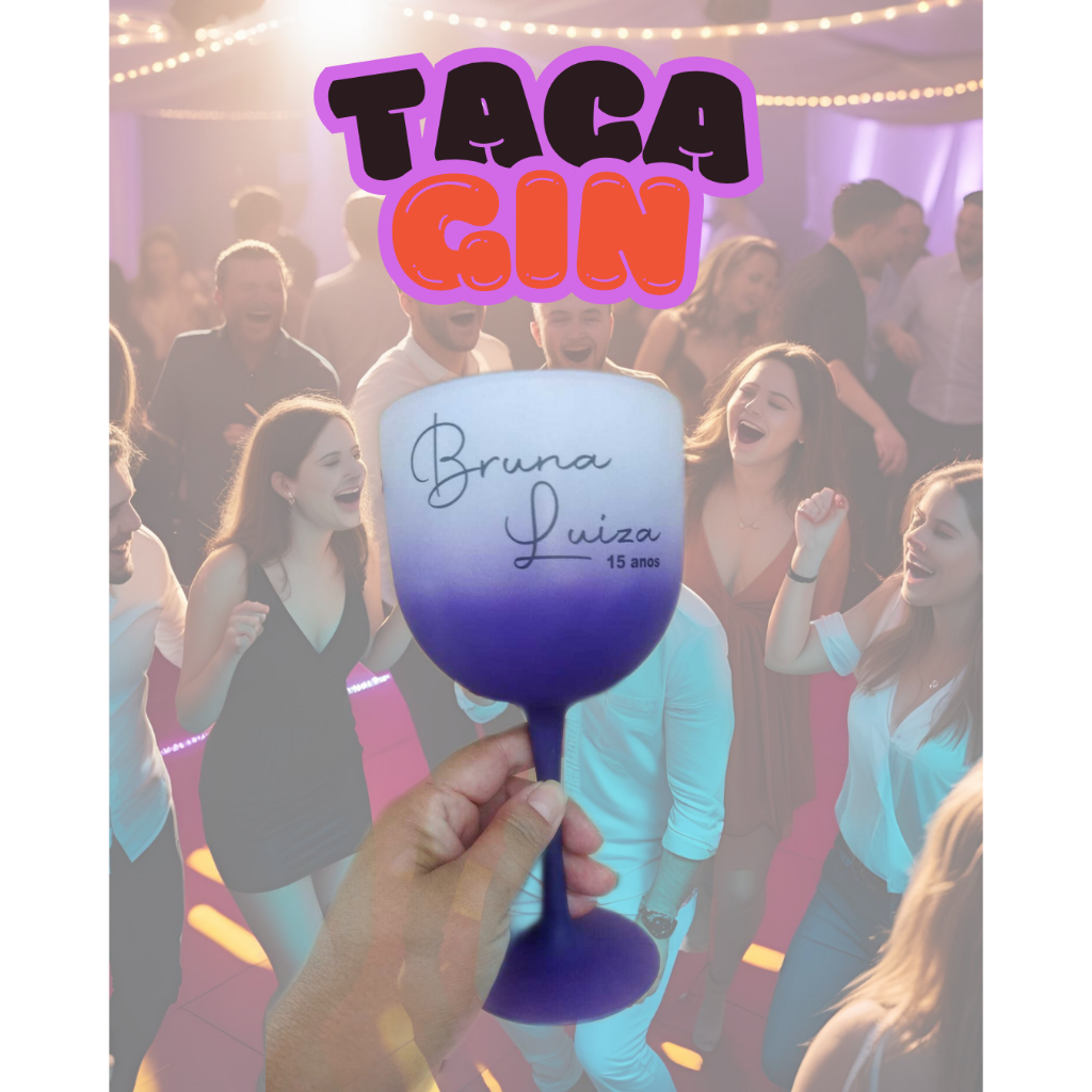 💎 Kit 30 Taças Gin Degradê Personalizada com kit Team Bride (Personalize a sua) 🎨✨