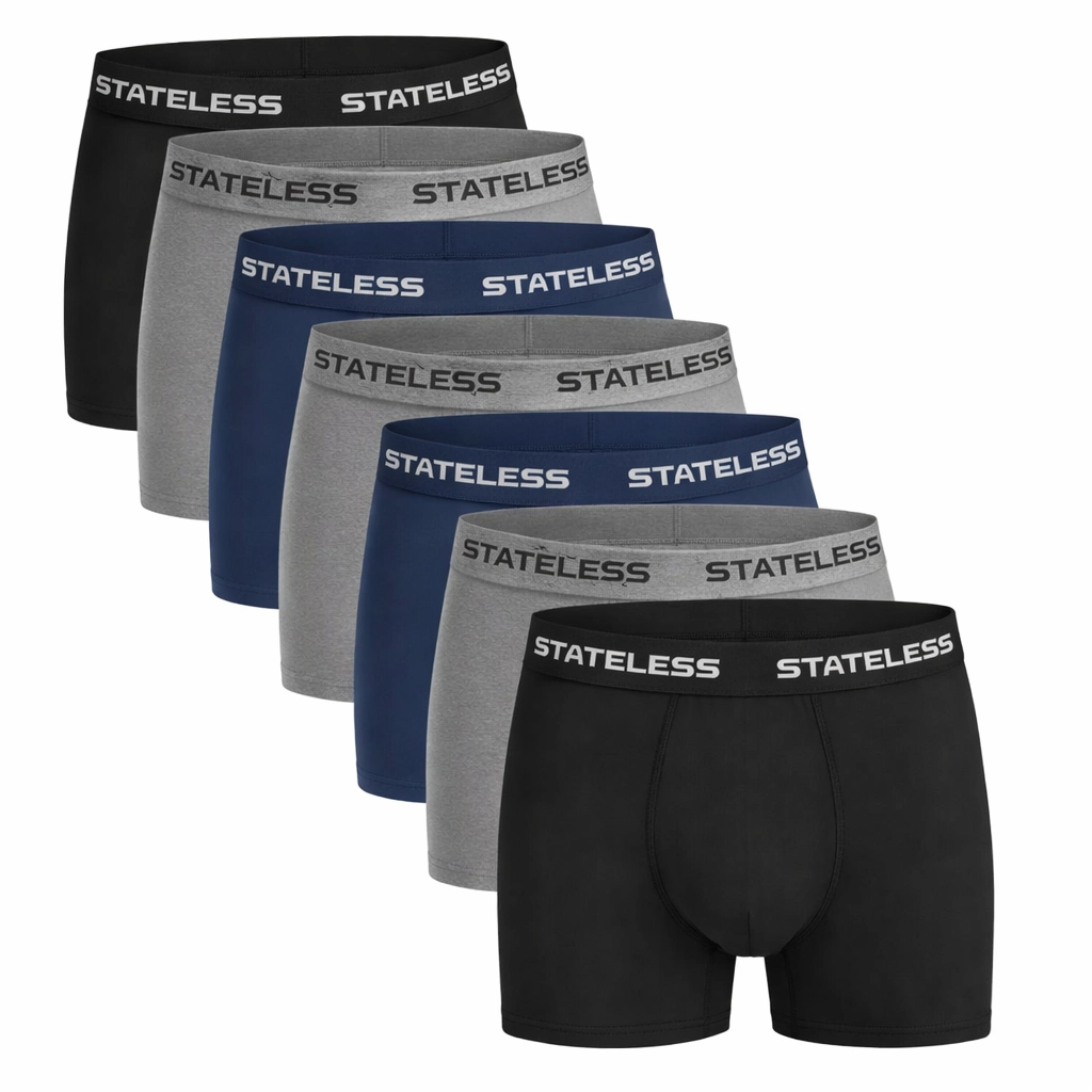 Cueca Boxer Masculina Microfibra Kit 7 / 6 / 5 / 4 ou 3  Elastano Confortável Costura Reforçada Não Enrola Respirável