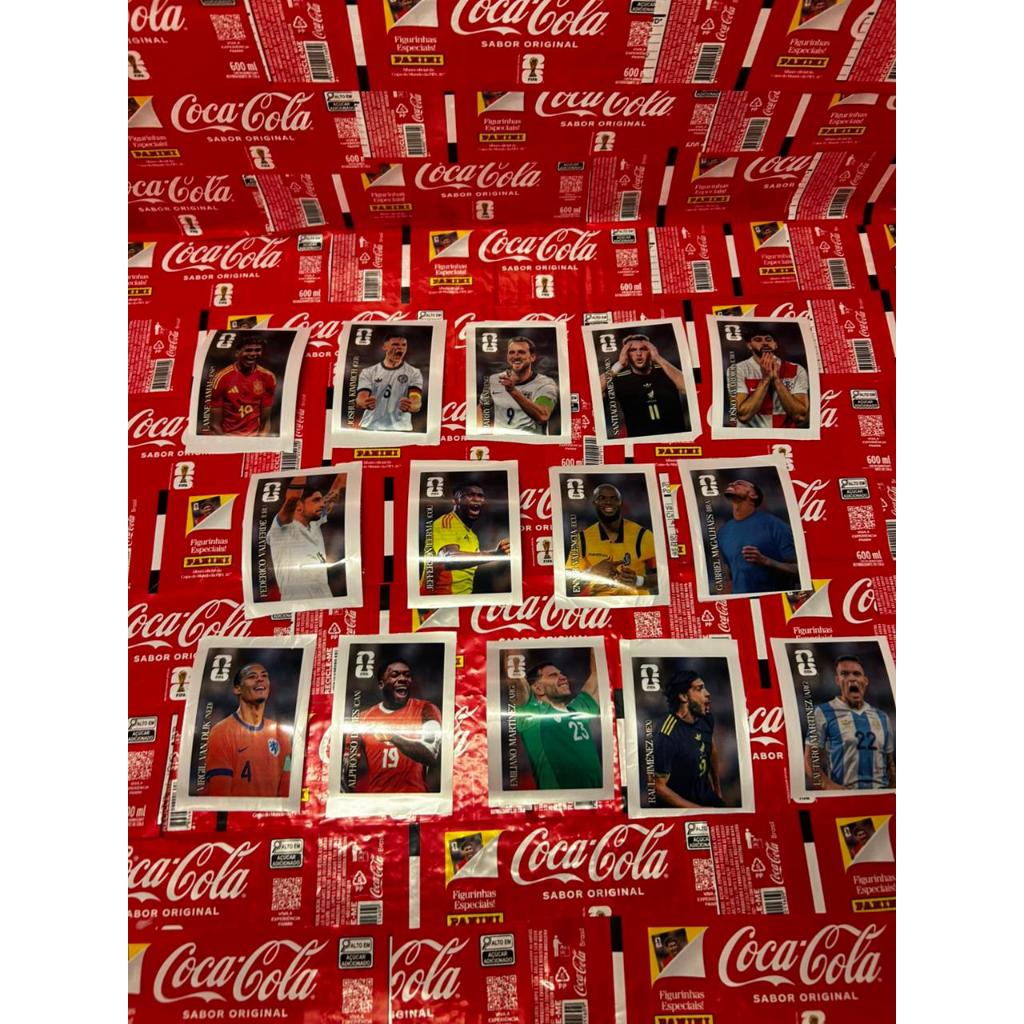 Figurinhas da Coca-Cola - Panini Álbum da Copa do Mundo 2026 - Kit Completo 14 Figurinhas