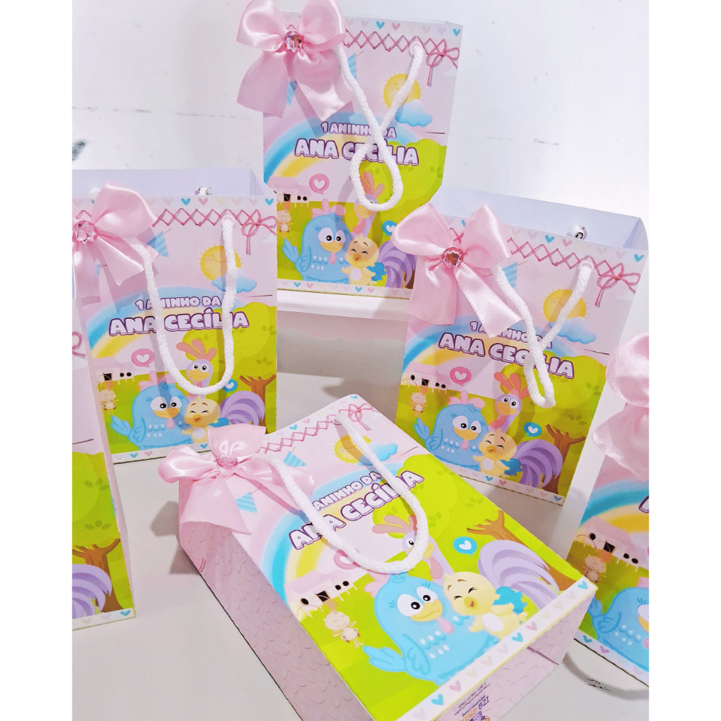 10 Sacolinhas Surpresa Personalizada Galinha Pintadinha | Lembrancinha | Festa | Aniversário