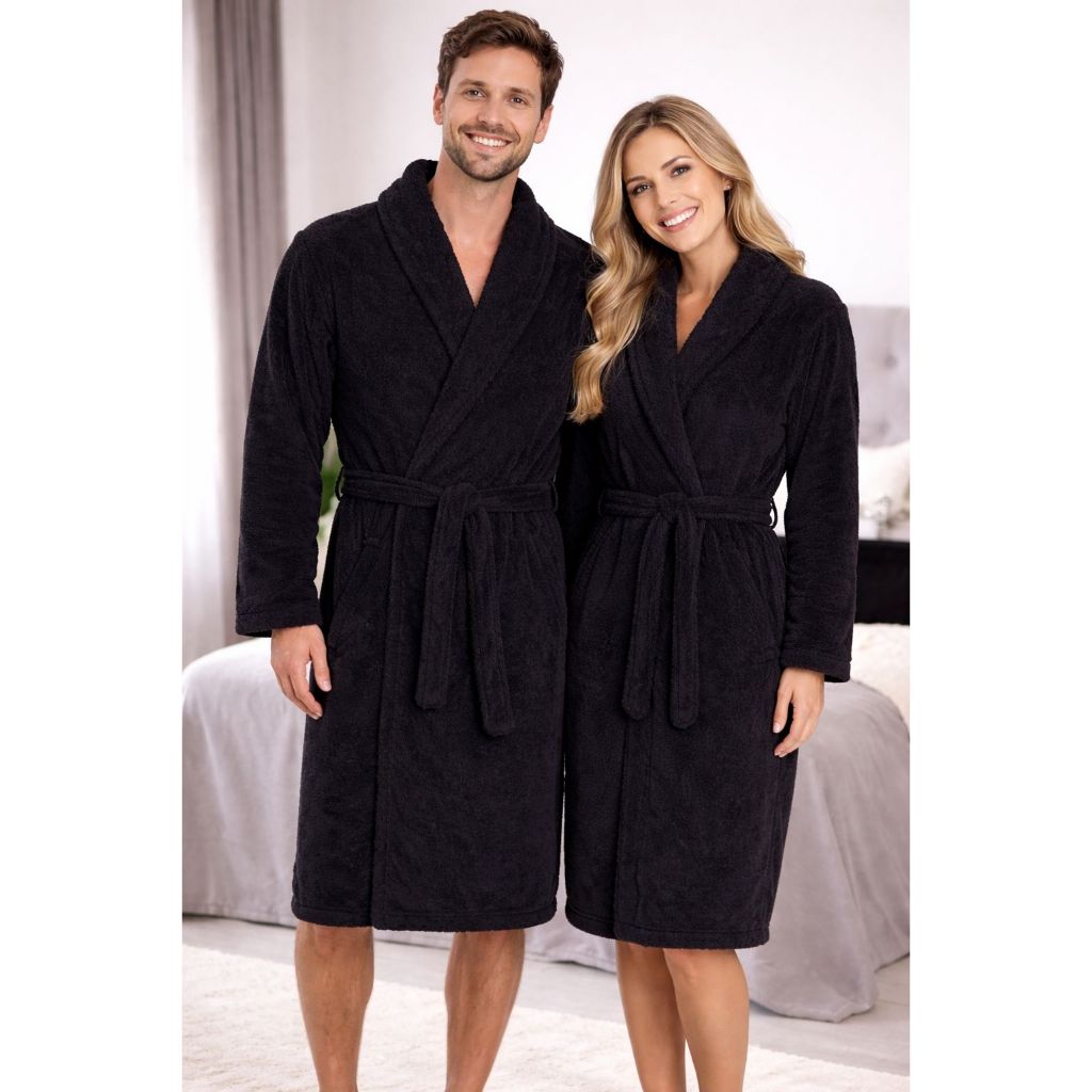 Roupão Trabalhado De Luxo Premium Microfibra Aveludado Masculino Feminino Unissex