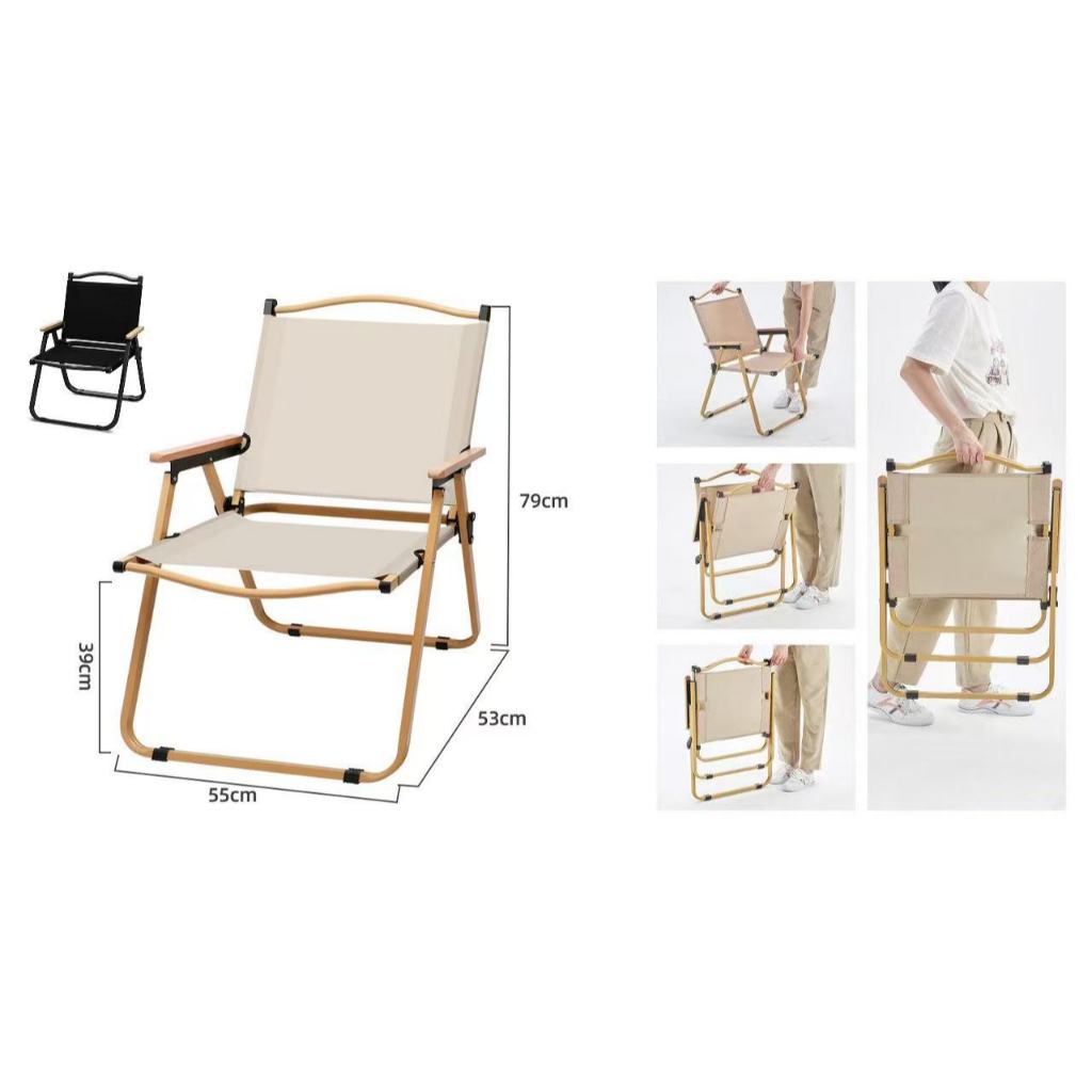 Cadeira Dobrável Premium Reforçada – Tecido Luxo, Resistente e Confortável -PRETO022/MCC-P007