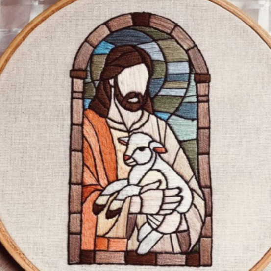 Bordado Jesus e Nossa Senhora Bastidor Religioso Personalizado • Presente Criativo • Artesanal