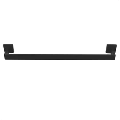 Suporte Quadrado Porta Toalha Banho Banheiro em Aço Inox 304 Preto Fosco Black Matte