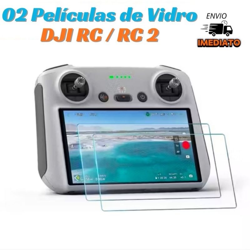 02 Películas de Vidro Para Controle Remoto DJI RC/ RC 2/ RC PRO | Frete grátis | Envio Imediato