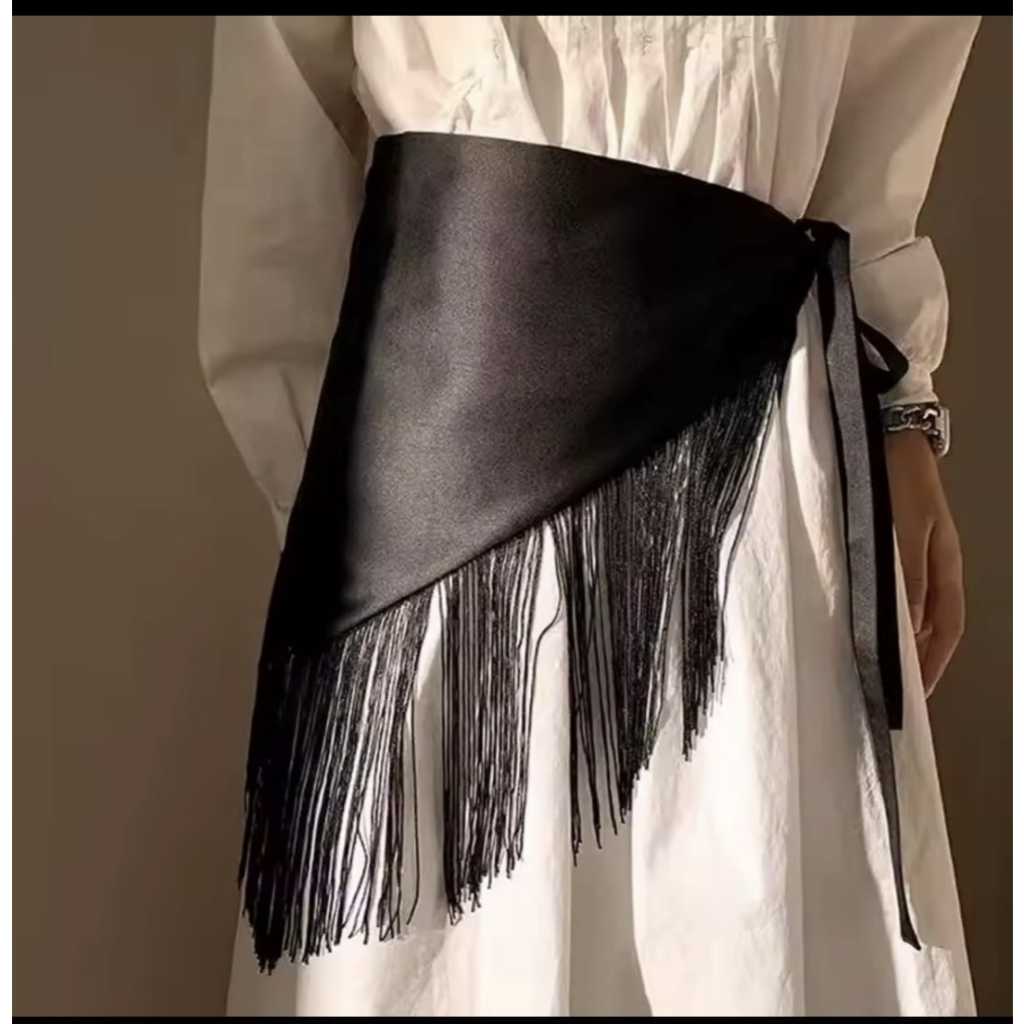 cinto feminino elegante de tecido com franjas para vestidos,camisas e saias,capa de cintura mulheres