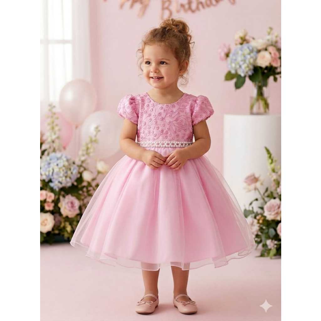 vestido bebe infantil branco batizado festa casamento daminha em Oferta na Shopee