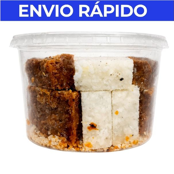 Pote cocada mista artesanal 600g - 30 unidades - Ki Gostosura | Nordestina | Cocada branca/marrom | Café da tarde