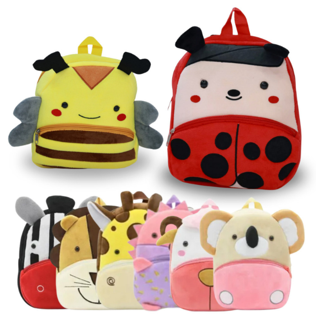 Mochila de Pelúcia Animais Infantil/Bebê