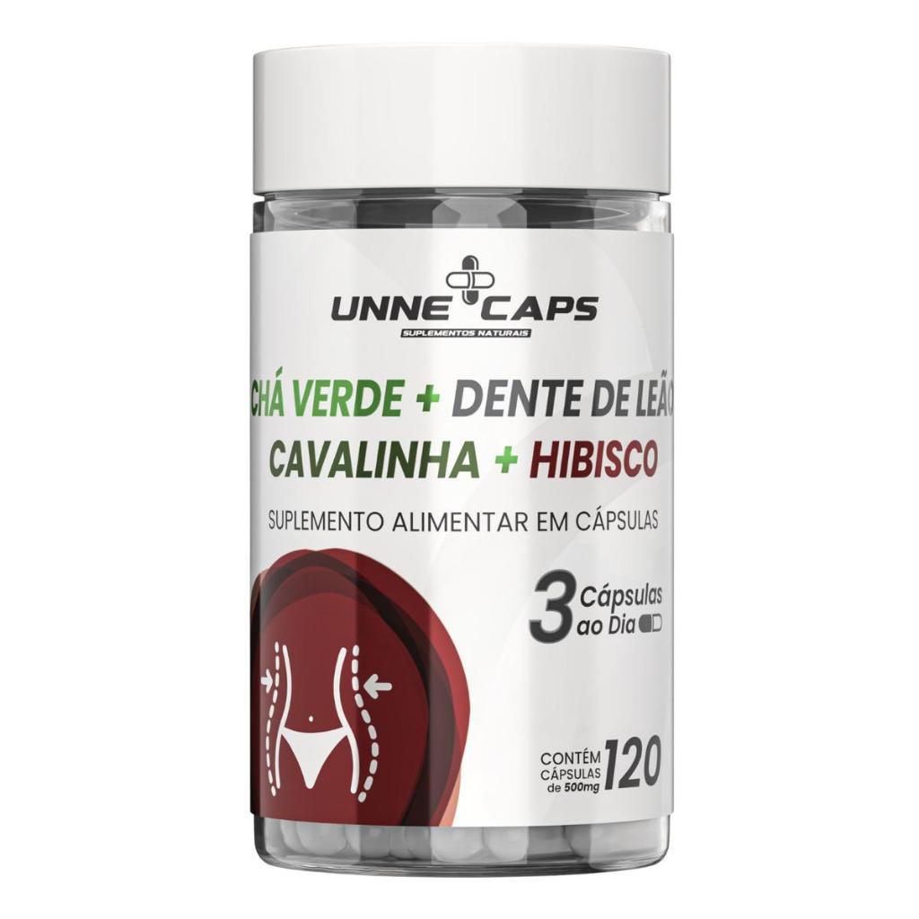 Suplemento Chá Verde, Dente de Leão, Cavalinha e Hibisco