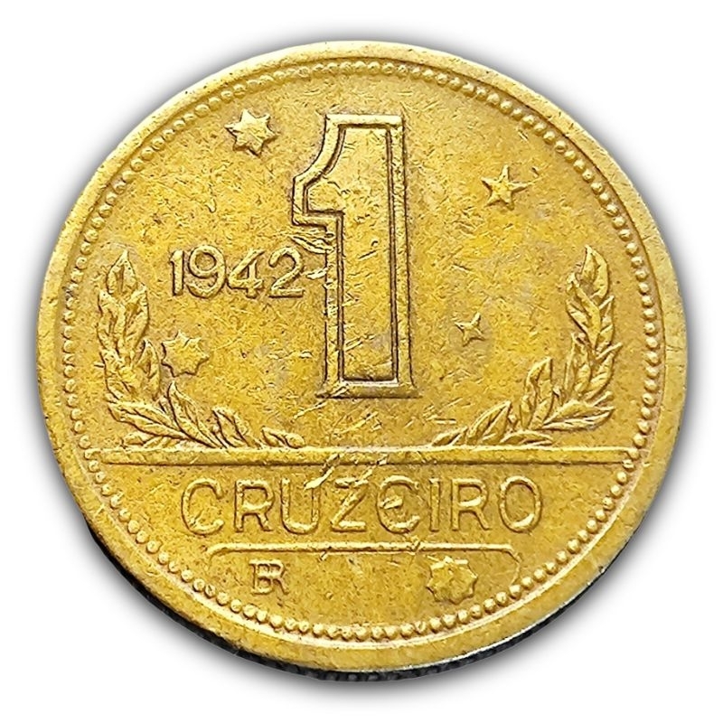 Moeda 1 Cruzeiro 1942 Data Escassa REF.:02