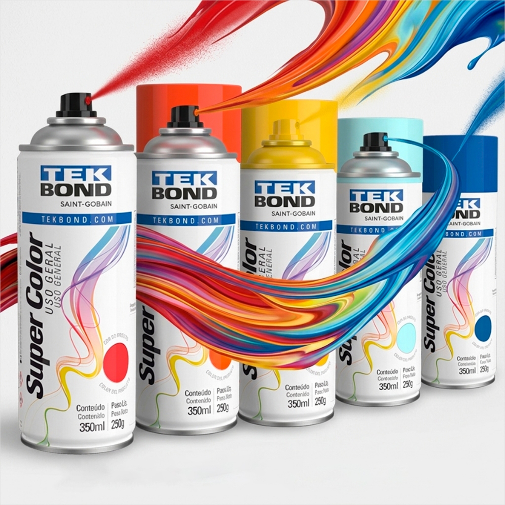 Tinta Spray Uso Geral para Mdf Madeira Metal Plástico Gesso 350ml