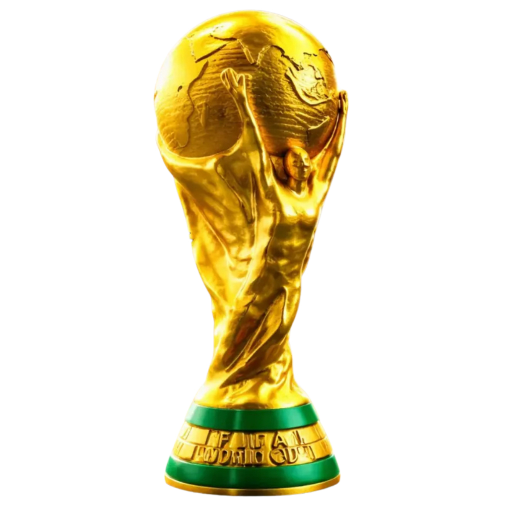 Taça da copa do mundo Fifa 2026 Dourada Troféu Tamanho real de Futebol 25x10cm