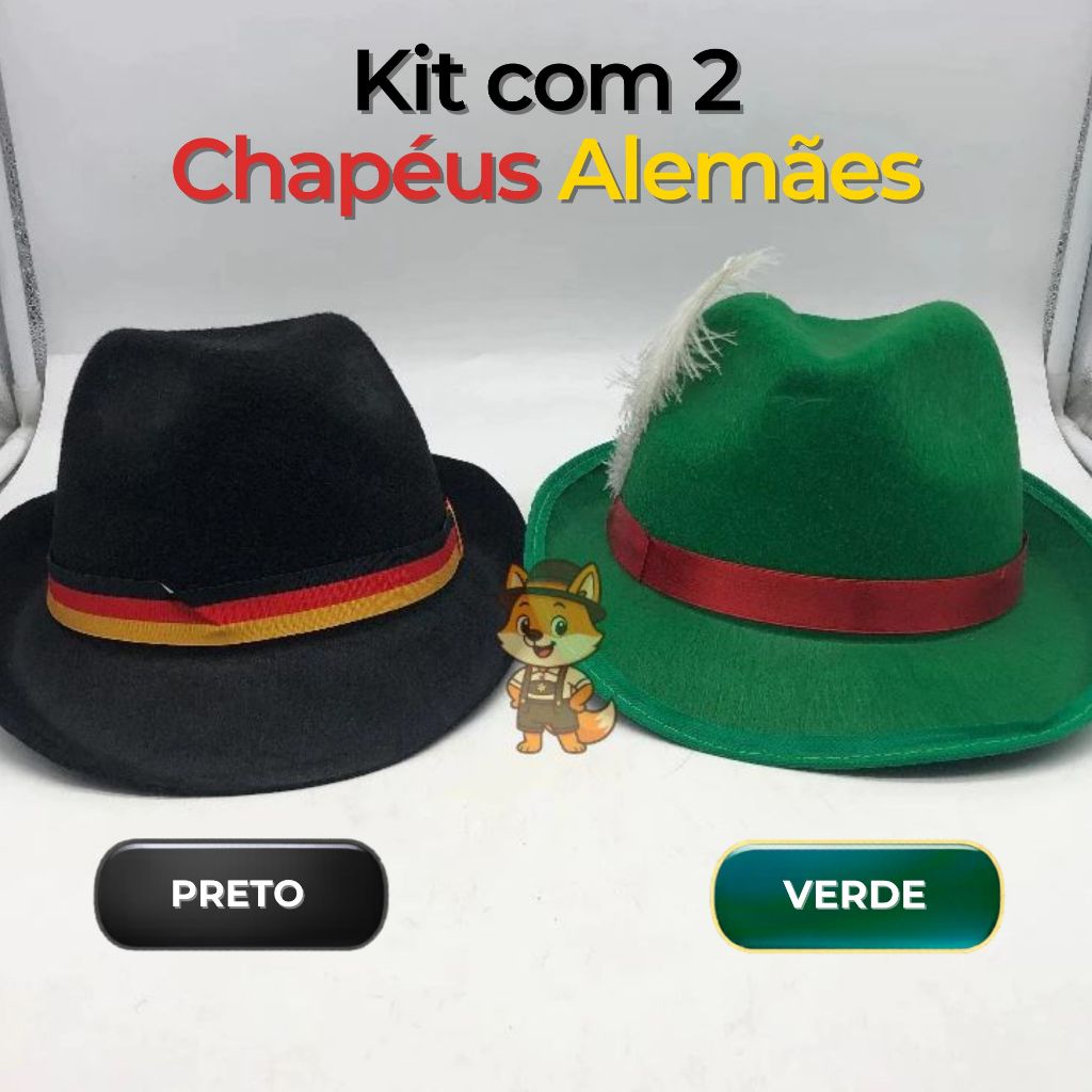 Chapéu Alemão de feltro para Copa do Mundo 2026, Oktoberfest, Festas, Eventos, Torcida, Cosplay