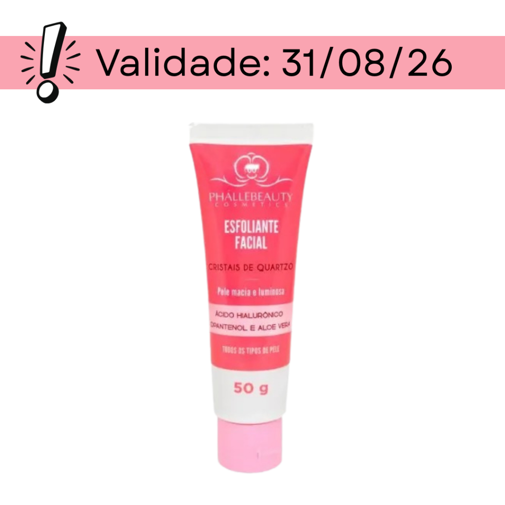 Esfoliante Facial com Cristais De Quartzo 50g - Phállebeauty