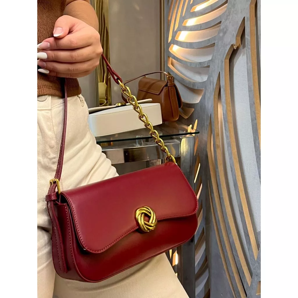 Bolsa Feminina Baguete Luxuosa Tiracolo Alça de Ombro
