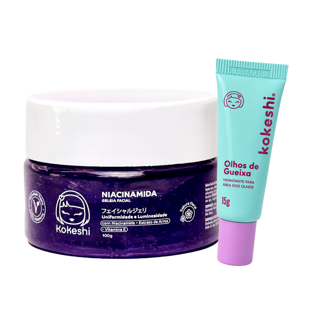 Imagem Kit Skin Care Olhos de Gueixa Geleia de Niacinamida Kokeshi