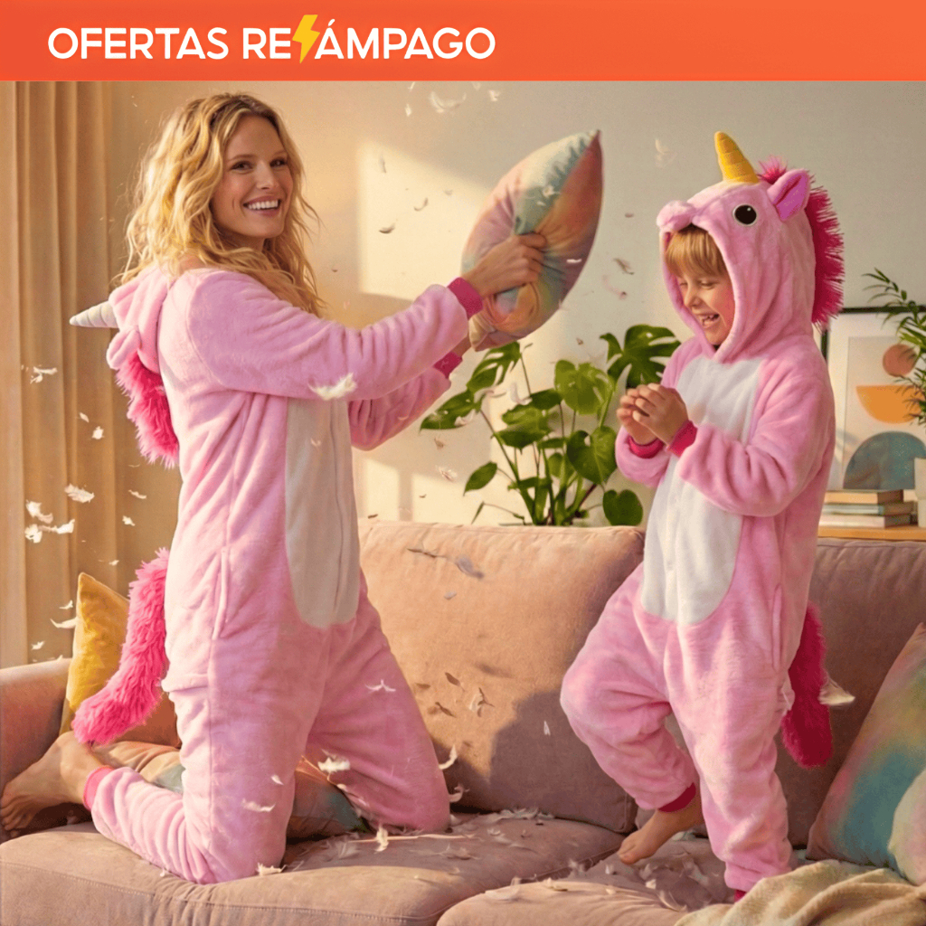 Macacão Pijama Infantil Adulto Unicórnio Dinossauro Rosa Kigurumi vários personagens