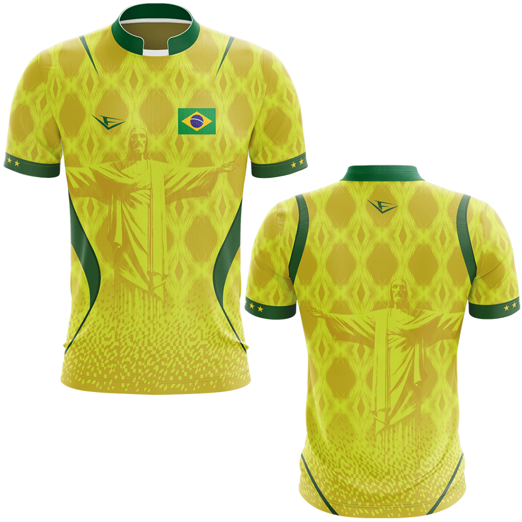 Camisa Camiseta do Brasil Cristo redentor AMARELA world cup, Copa do Mundo 2026 #006 Mod 2026