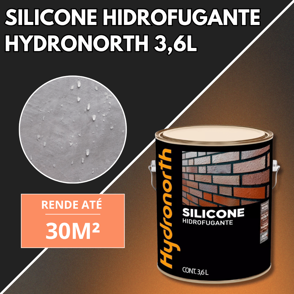 Impermeabilizante Hydronorth 3,6L Hidrofugante Proteção Contra Umidade Mofo e Manchas
