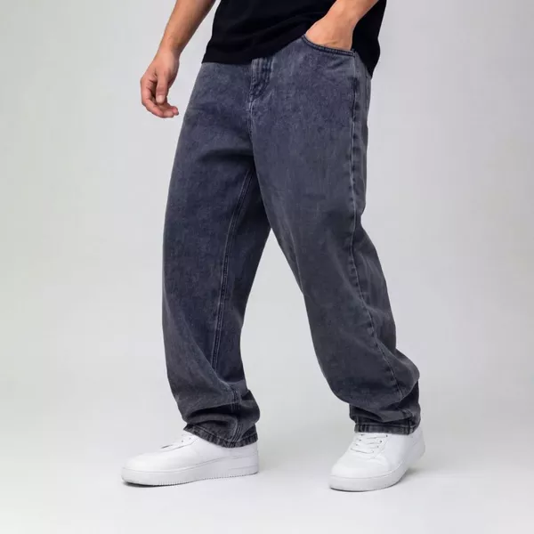 Calça Balão Jeans Masculina Marmorizada Streetwear Larga Baggy 36 ao 48