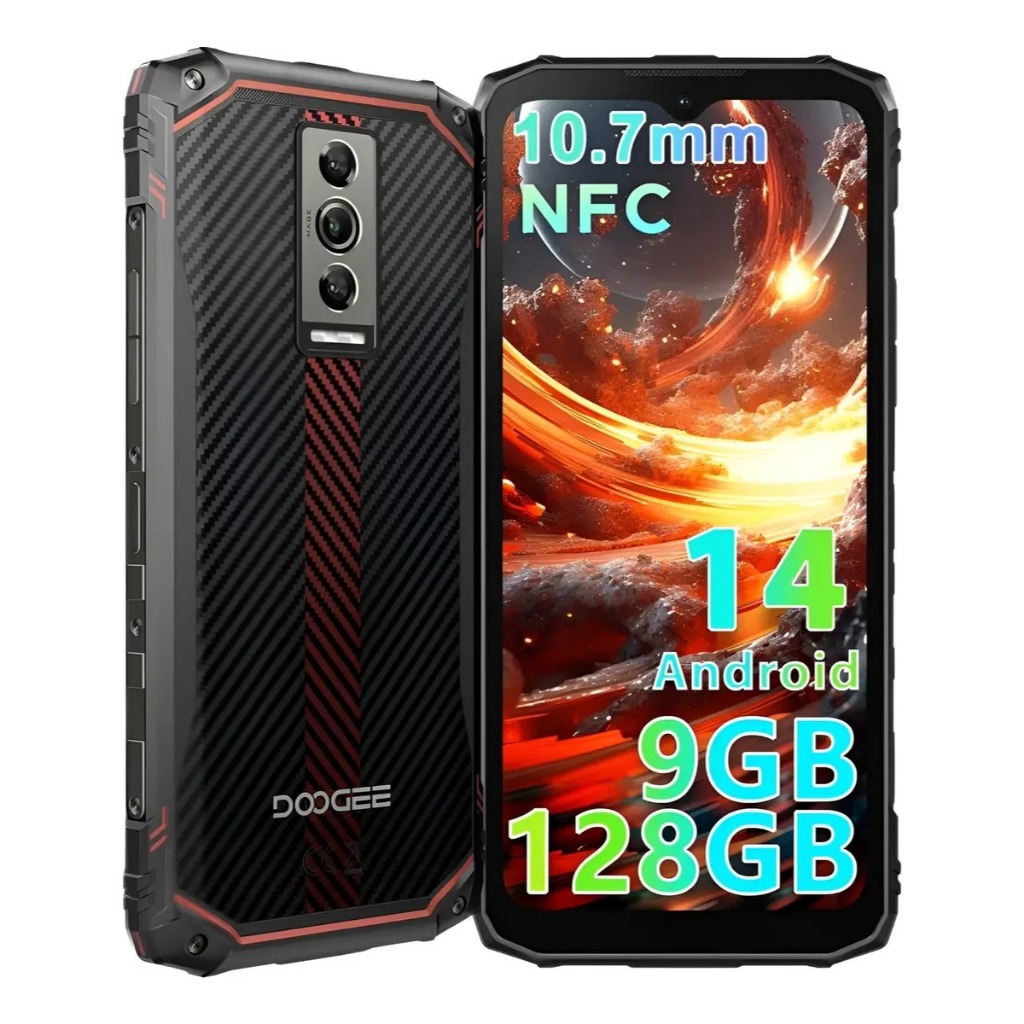 Celular Robusto Indestrutível Doogee Blade 10 NFC 128GB 9GB Ram - Cor VERMELHO