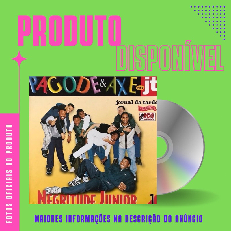 CD NEGRITUDE JÚNIOR - PAGODE E AXÉ NO JT VOLUME 1